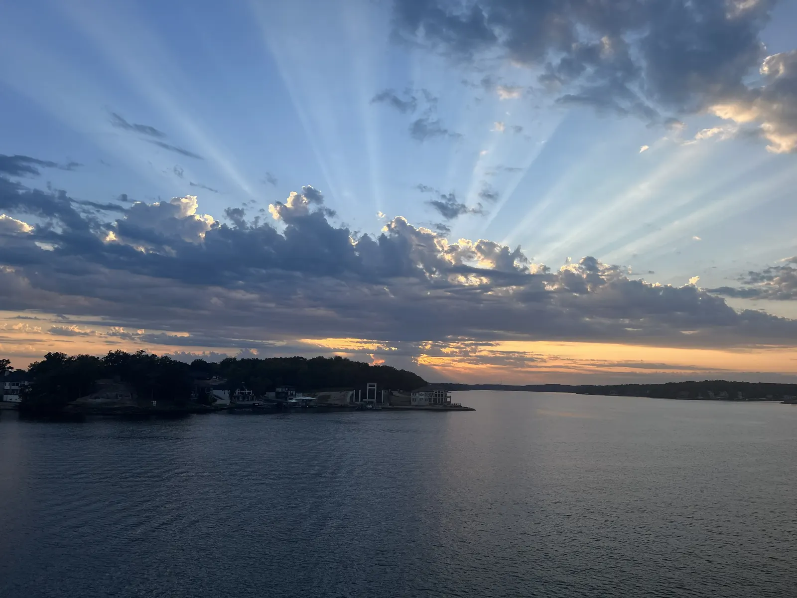 Sunset over the main channel at Lake of the Ozarks